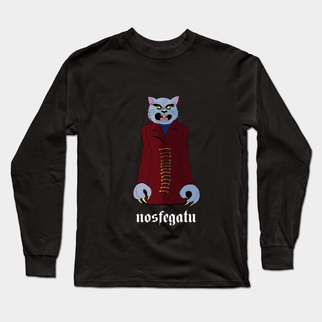 Cat Vampyre Long Sleeve T-Shirt by Wonder design